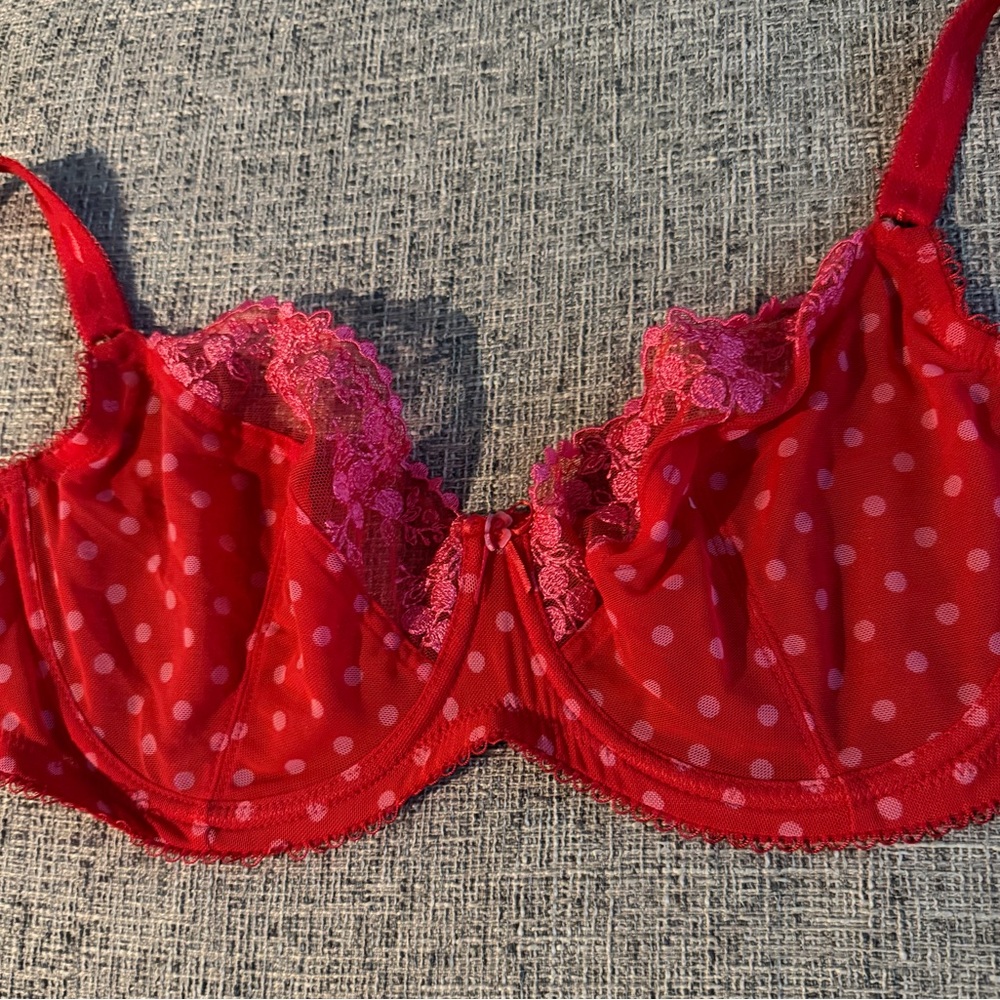 Felina Sweet Revenge Unlined Full Coverage Bra, pink, 38D